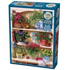 Cobble Hill Jigsaw Puzzle: Flower Cupboard